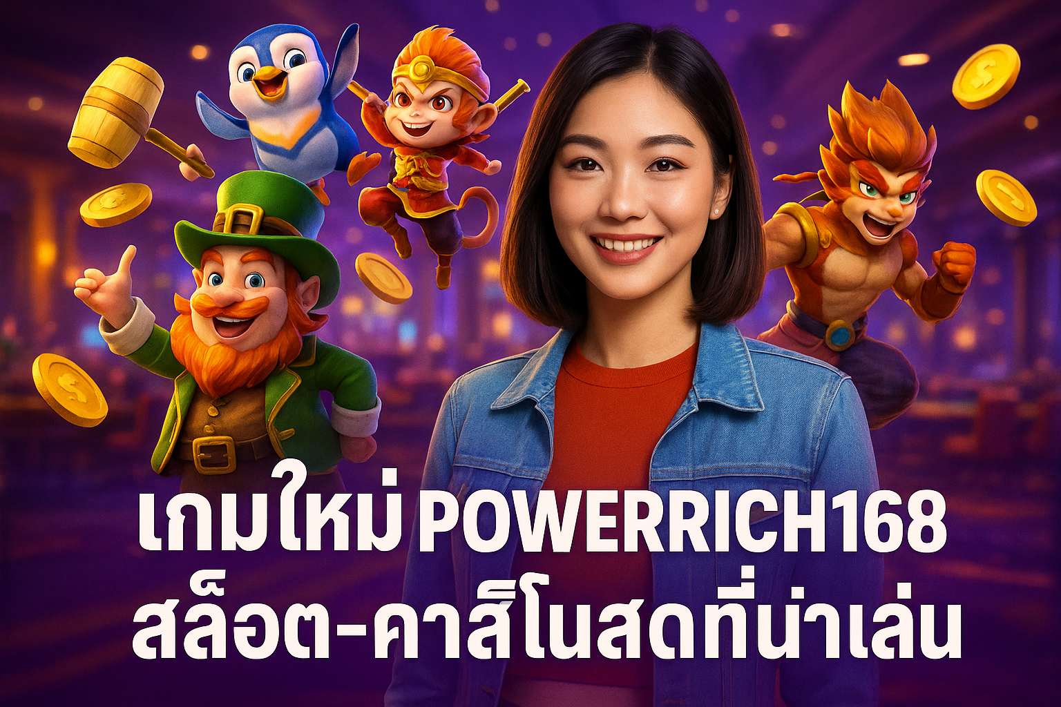 เกมใหม่ POWERRICH168 สล็อต-คาสิโนสดที่น่าเล่น